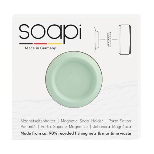Soapi - Schwebender Seifenhalter Magnet zum Kleben - Wand Magnethalter für Seife - Ablage Seifenschale Magnetseifenhalter ohne Bohren/Saugnapf (1, Mint) Soapi - Schwebender Seifenhalter Magnet zum Kleben - Wand Magnethalter für Seife - Ablage Seifenschale Magnetseifenhalter ohne Bohren/Saugnapf (1, Mint) von Soapi