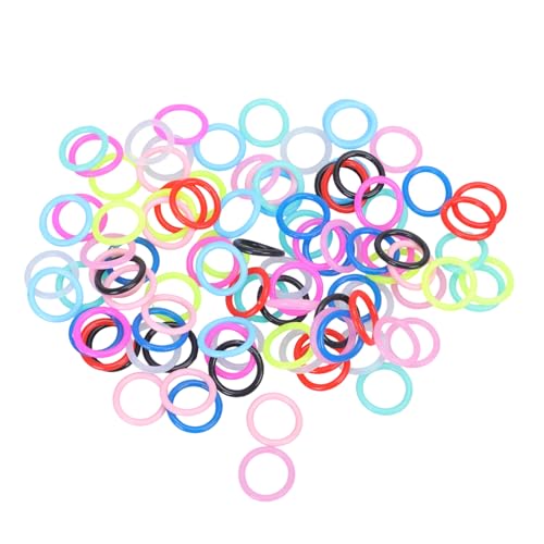 100 Stück verschiedene Farben Tauben-Beinbänder, geeignet für Training und tägliche Management, bunte Gummibänder, Tauben-Fußringe von sodeber