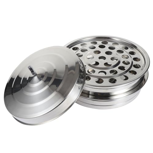 39 Loch Edelstahl Kommunion Brot Serviertablett für Zeremonien inkl. Deckel und glatter Vorderseite Silber Brotblech Set 39 Loch Edelstahl Kommunion Brot Serviertablett für Zeremonien inkl. Deckel und glatter Vorderseite Silber Brotblech Set von sodeber