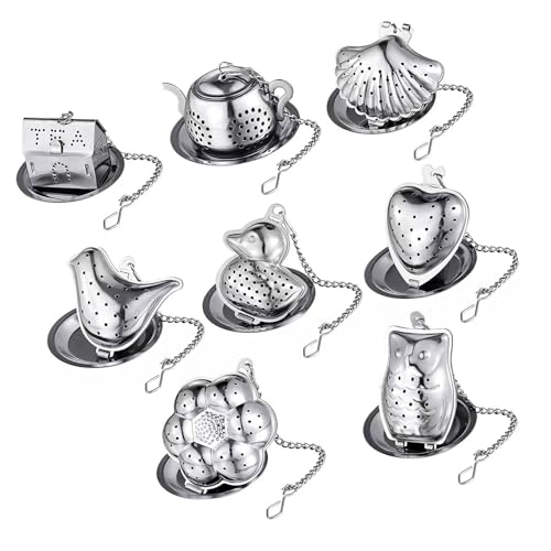 8 Stück Teesieb Wasserkocher Filter Teemaker Edelstahl Textur Tees Zubehör Geeignet für Zuhause und Büro von sodeber