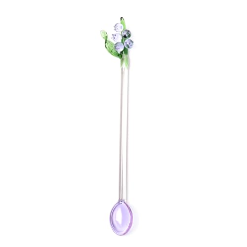 Crystal Bells Orchideen Rührstab Löffel Klar Petites Teelöffel Kaffee Tee Rührlöffel Trinkgeschirr Blume Rührstab von sodeber