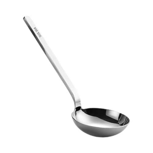 Ergonomischer kurzer Griff, Mehrzweck-Suppenlöffel aus Edelstahl, für multifunktionale Küche von sodeber