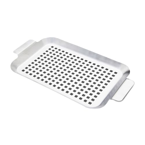 Mehrzweck-Grill-Aufsätze, Edelstahl, perforierter Korb mit Griff zum Grillen von Fleisch und Gemüse Mehrzweck-Grill-Aufsätze, Edelstahl, perforierter Korb mit Griff zum Grillen von Fleisch und Gemüse von sodeber