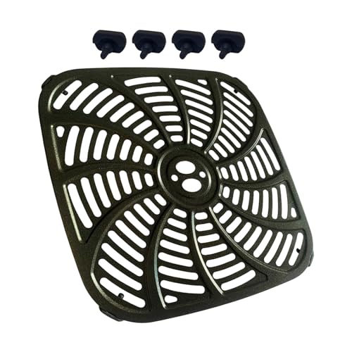 Metalleinlagen, antihaftbeschichtet, für Luftfritteusen, Kochmatten, multifunktional, Luftfritteusen, Platte, Metall-Luftfritteusen-Tablett von sodeber