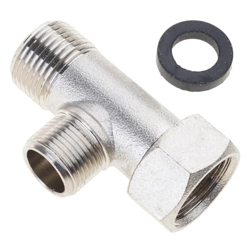 Robuster 3-Wege-Wasserhahn-Splitter aus Messing, 2,2 cm Gewinde, Duschkopf, Bidet, WC, Wasserumleiter, Anschluss-Set, täglicher Gebrauch, Bidet-Umsteller, Schlauchverschraubung von sodeber