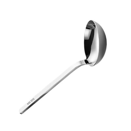 Schöpflöffel aus Edelstahl für das tägliche Kochen, stabile Schöpfkelle mit dicken Designs zum Servieren und Kochen von sodeber