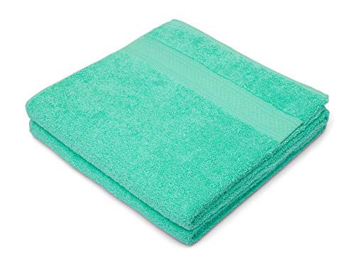 søstre & brødre 2X Duschtuch 70x140 cm | Mint | 100% Baumwolle Frottier | ÖKO-TEX Standard - Made IN EU | Extra Dicke Qualität 450 g/m² von søstre & brødre