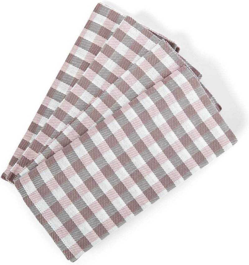 søstre & brødre Geschirrtuch 4er Set Geschirrtücher, (4er Set Geschirrtuch Grubentuch, 100% Baumwolle - MADE IN EUROPE, Sehr saugfähig - Premium Qualität, 4-tlg), Dobby-Design 50x70cm von søstre & brødre