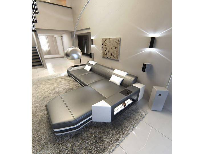Ecksofa Prato Ledersofa mit Ottomane Ecksofa Prato Ledersofa mit Ottomane von sofa-dreams