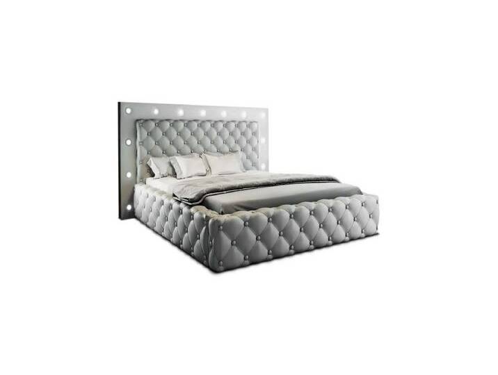 Sofa Dreams Boxspringbett Alessandria Bett Kunstleder Premium Komplettbett mit LED Beleuchtung, mit Topper, grau, 140 x 200 cm, grau-grau Sofa Dreams Boxspringbett Alessandria Bett Kunstleder Premium Komplettbett mit LED Beleuchtung, mit Topper, grau, 140 x 200 cm, grau-grau von sofa-dreams