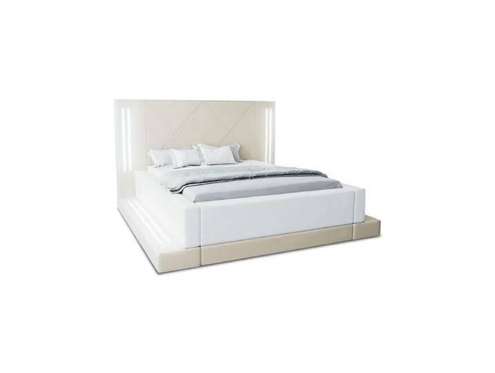 Sofa Dreams Boxspringbett Casoria Bett Kunstleder Premium Komplettbett mit LED Beleuchtung, mit Matratze, mit Topper, mit LED Beleuchtung, beige von sofa-dreams