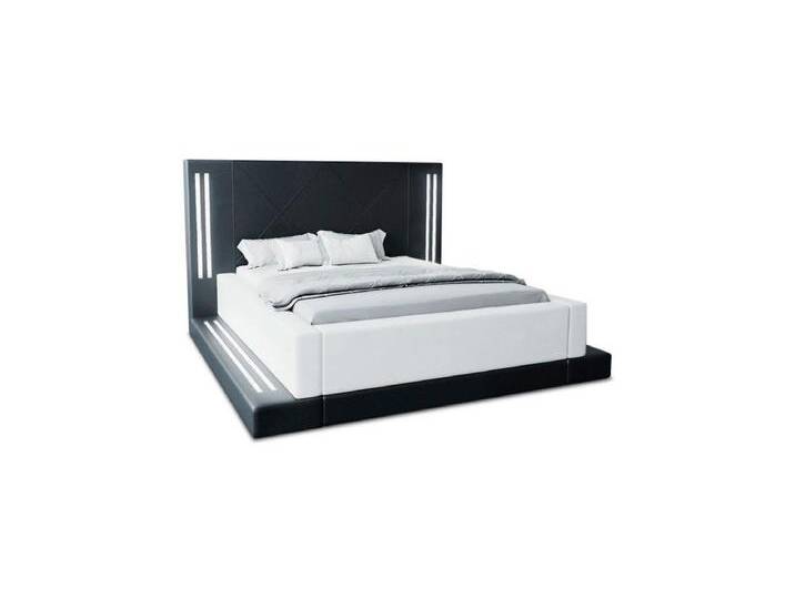 Sofa Dreams Boxspringbett Casoria Bett Kunstleder Premium Komplettbett mit LED Beleuchtung, mit Matratze, mit Topper, mit LED Beleuchtung, schwarz von sofa-dreams