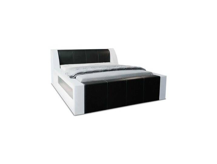 Sofa Dreams Boxspringbett Fermo Bett Kunstleder Premium Komplettbett mit LED Beleuchtung, mit Topper, mit Matratze, mit LED Beleuchtung, schwarz von sofa-dreams