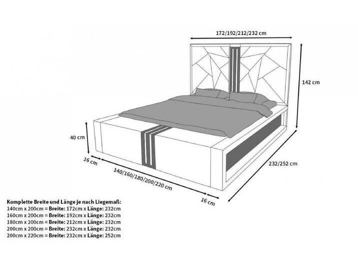 Sofa Dreams Boxspringbett Imperia Bett Kunstleder Premium Komplettbett LED 140x200, inkl. Topper, orange von sofa-dreams