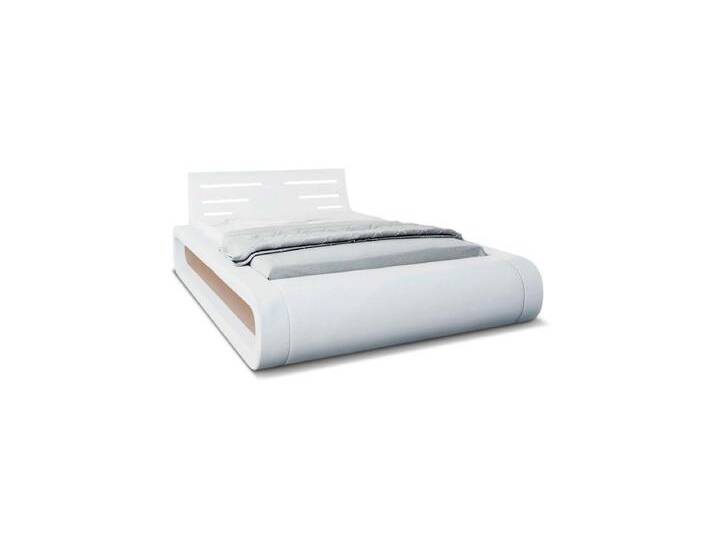 Sofa Dreams Boxspringbett Sorano (6 Teile), LED-Beleuchtung im Kopfteil, Bett in Kunstlederbezug, Matratze, Topper, beige, 140 x 200 cm von sofa-dreams