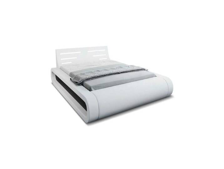 Sofa Dreams Boxspringbett Sorano (6 Teile), LED-Beleuchtung im Kopfteil, Bett in Kunstlederbezug, Matratze, Topper, schwarz, 200 x 220 cm von sofa-dreams