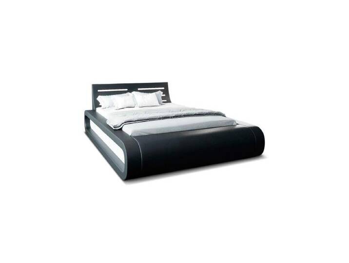 Sofa Dreams Boxspringbett Sorano Bett Kunstleder Premium Komplettbett mit LED Beleuchtung, mit Matratze, mit Topper, mit LED Beleuchtung, schwarz von sofa-dreams
