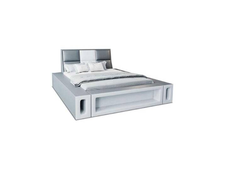 Sofa Dreams Boxspringbett Venosa Bett Kunstleder Premium Komplettbett mit LED Beleuchtung, Mit Topper, mit Matratze, mit LED Beleuchtung, grau von sofa-dreams