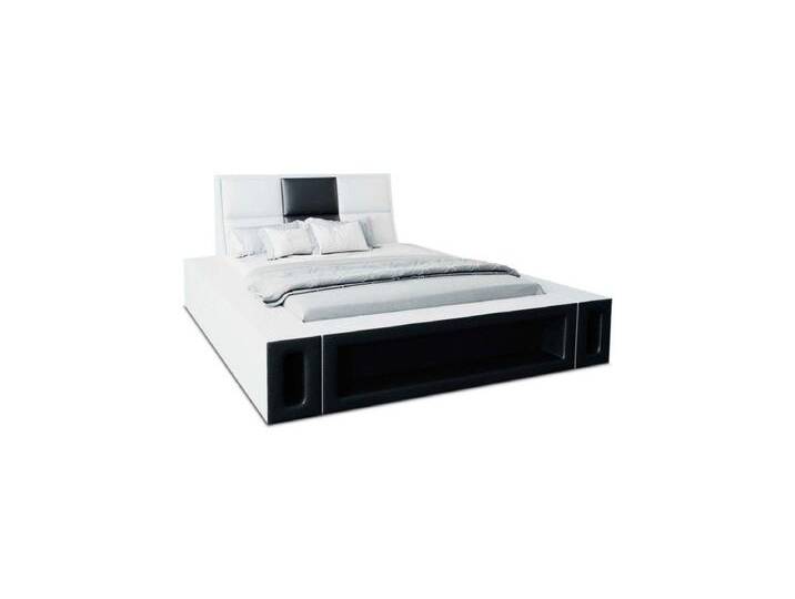 Sofa Dreams Boxspringbett Venosa Bett Kunstleder Premium Komplettbett mit LED Beleuchtung, Mit Topper, mit Matratze, mit LED Beleuchtung, schwarz weiß von sofa-dreams