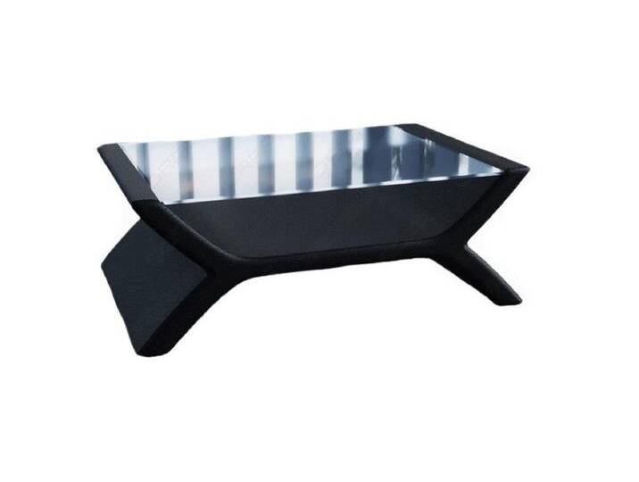 Sofa Dreams Couchtisch Leder Calabria Tisch mit Sicherheitsglasplatte 12mm (1 Tisch), mit Kunstleder Premium Bezug in Schwarz, Designertisch, schwarz von sofa-dreams