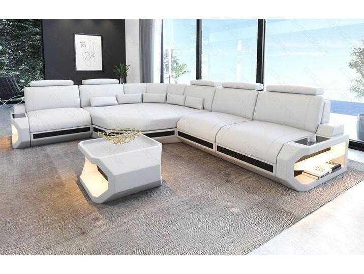 Sofa Dreams Ecksofa Asti, Couch, L Form Ledersofa mit LED, Designersofa, schwarz weiß, Links - vor dem Sofa stehend, weiß-schwarz Sofa Dreams Ecksofa Asti, Couch, L Form Ledersofa mit LED, Designersofa, schwarz weiß, Links - vor dem Sofa stehend, weiß-schwarz von sofa-dreams