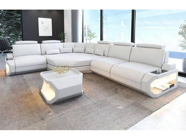 Sofa Dreams Ecksofa Asti, Couch, L Form Ledersofa mit LED, Designersofa, weiß, Links - vor dem Sofa stehend, weiß Sofa Dreams Ecksofa Asti, Couch, L Form Ledersofa mit LED, Designersofa, weiß, Links - vor dem Sofa stehend, weiß von sofa-dreams