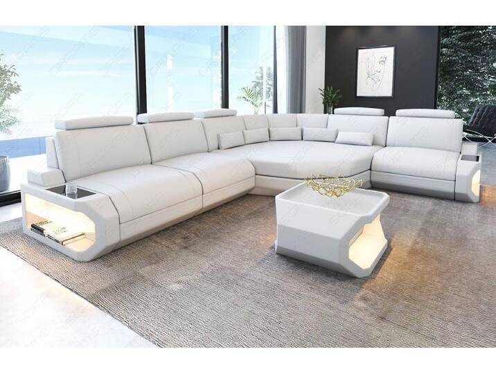 Sofa Dreams Ecksofa Asti, Couch, L Form Ledersofa mit LED, Designersofa, weiß, Rechts - vor dem Sofa stehend, weiß Sofa Dreams Ecksofa Asti, Couch, L Form Ledersofa mit LED, Designersofa, weiß, Rechts - vor dem Sofa stehend, weiß von sofa-dreams