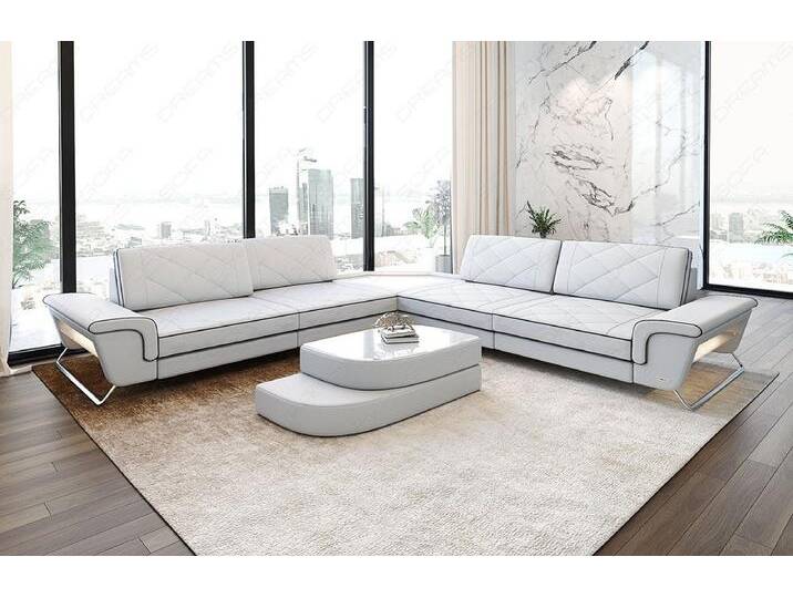 Sofa Dreams Ecksofa Design Leder Eckcouch Sepino L Form Modern Ledersofa, Couch wahlweise mit Multifunktionskonsole Sofa Dreams Ecksofa Design Leder Eckcouch Sepino L Form Modern Ledersofa, Couch wahlweise mit Multifunktionskonsole von sofa-dreams