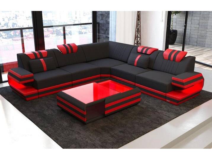Sofa Dreams Ecksofa Design Polsterstoff Sofa Ragusa L Form M Mikrofaser Stoffsofa, Couch wahlweise mit Hocker von sofa-dreams
