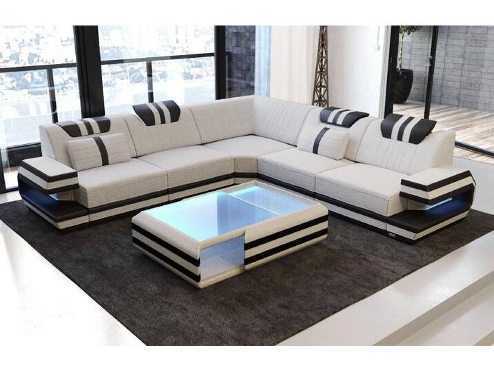Sofa Dreams Ecksofa Designer Polster Stoff Sofa Ragusa L Form H Strukturstoff Stoffsofa, bunt schwarz, Mit Hocker, macchiato-schwarz Sofa Dreams Ecksofa Designer Polster Stoff Sofa Ragusa L Form H Strukturstoff Stoffsofa, bunt schwarz, Mit Hocker, macchiato-schwarz von sofa-dreams