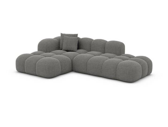 Sofa Dreams Ecksofa Formentera L Form Lounge Designer Sofa, mit Strukturstoff Bezug in Dunkelgrau, Ausrichtung Ecke links, grau, Webstoff-Dunkelgrau von sofa-dreams