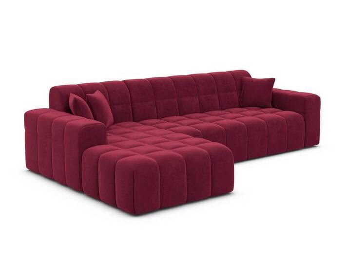 Sofa Dreams Ecksofa Ibiza L Form kurz Stoff, Ottomane - Ausrichtung wählbar 4-Sitzer Samtstoff Webstoff Couch, rot, Ottomane links, Rot Sofa Dreams Ecksofa Ibiza L Form kurz Stoff, Ottomane - Ausrichtung wählbar 4-Sitzer Samtstoff Webstoff Couch, rot, Ottomane links, Rot von sofa-dreams