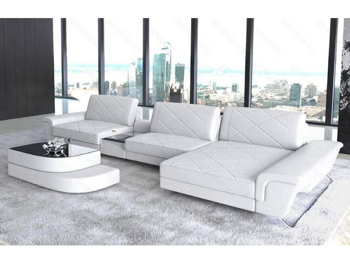 Sofa Dreams Ecksofa Leder Sofa Bari L Form Ledersofa, Couch, mit LED, verstellbare Rückenlehnen, Designersofa, weiß, weiß Sofa Dreams Ecksofa Leder Sofa Bari L Form Ledersofa, Couch, mit LED, verstellbare Rückenlehnen, Designersofa, weiß, weiß von sofa-dreams