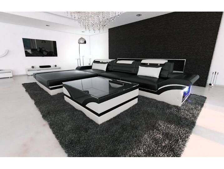 Sofa Dreams Ecksofa Leder Sofa Ledercouch Parma L Form Ledersofa, Couch, mit LED, Designersofa, schwarz, Ohne Bettfunktion-RGB-LED-Beleuchtung Sofa Dreams Ecksofa Leder Sofa Ledercouch Parma L Form Ledersofa, Couch, mit LED, Designersofa, schwarz, Ohne Bettfunktion-RGB-LED-Beleuchtung von sofa-dreams