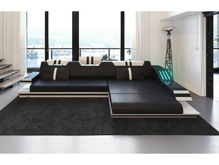 Sofa Dreams Ecksofa Ledercouch Ledersofa Ravenna L Form Leder Sofa, Couch, mit LED, Designersofa, schwarz, Ohne Bettfunktion-RGB-LED-Beleuchtung Sofa Dreams Ecksofa Ledercouch Ledersofa Ravenna L Form Leder Sofa, Couch, mit LED, Designersofa, schwarz, Ohne Bettfunktion-RGB-LED-Beleuchtung von sofa-dreams