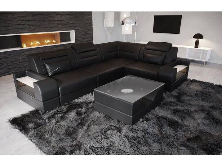 Sofa Dreams Ecksofa Ledercouch Sofa Trivento L Form kurz Leder Sofa, schwarz, Mit Schlaffunktion, schwarz Sofa Dreams Ecksofa Ledercouch Sofa Trivento L Form kurz Leder Sofa, schwarz, Mit Schlaffunktion, schwarz von sofa-dreams