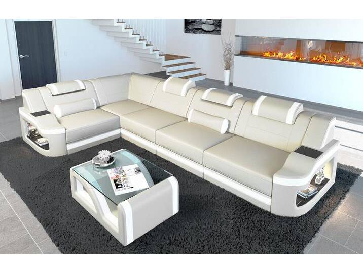 Sofa Dreams Ecksofa Ledersofa Padua L Form Ledercouch Leder Sofa, Couch, mit LED, Designersofa, beige gelb, Mit Bettfunktion-RGB-LED-Beleuchtung Sofa Dreams Ecksofa Ledersofa Padua L Form Ledercouch Leder Sofa, Couch, mit LED, Designersofa, beige gelb, Mit Bettfunktion-RGB-LED-Beleuchtung von sofa-dreams