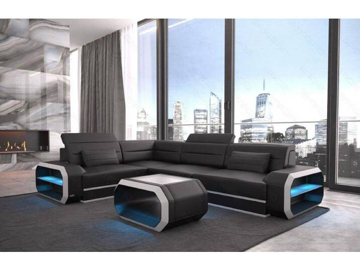 Sofa Dreams Ecksofa Ledersofa Verona Mini L Form, Designersofa, Sofa mit Licht und ISB von sofa-dreams