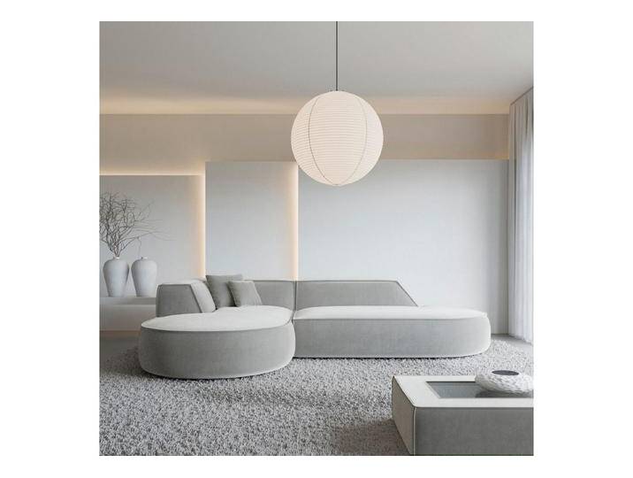 Sofa Dreams Ecksofa Monterola L Form Lounge Designer Sofa, mit Samtstoff Bezug in Hellgrau, Ausrichtung Ecke links, grau, Samt-Hellgrau von sofa-dreams