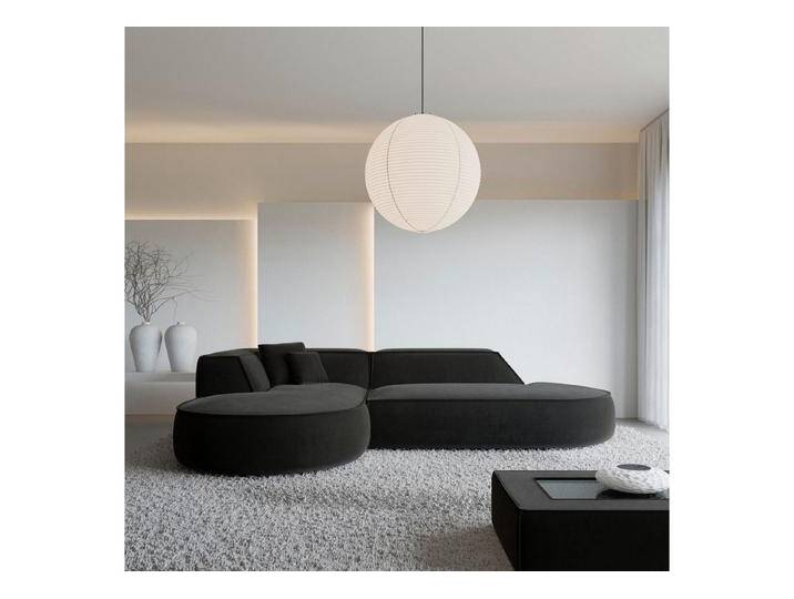 Sofa Dreams Ecksofa Monterola L Form Lounge Designer Sofa, mit Samtstoff Bezug in Schwarz, Ausrichtung Ecke links, schwarz, Samt-Schwarz von sofa-dreams