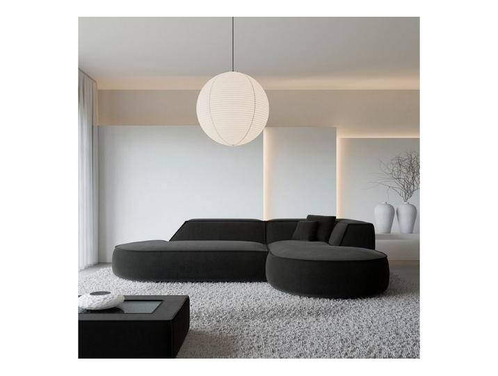 Sofa Dreams Ecksofa Monterola L Form Lounge Designer Sofa, mit Samtstoff Bezug in Schwarz, Ausrichtung Ecke rechts, schwarz, Samt-Schwarz von sofa-dreams