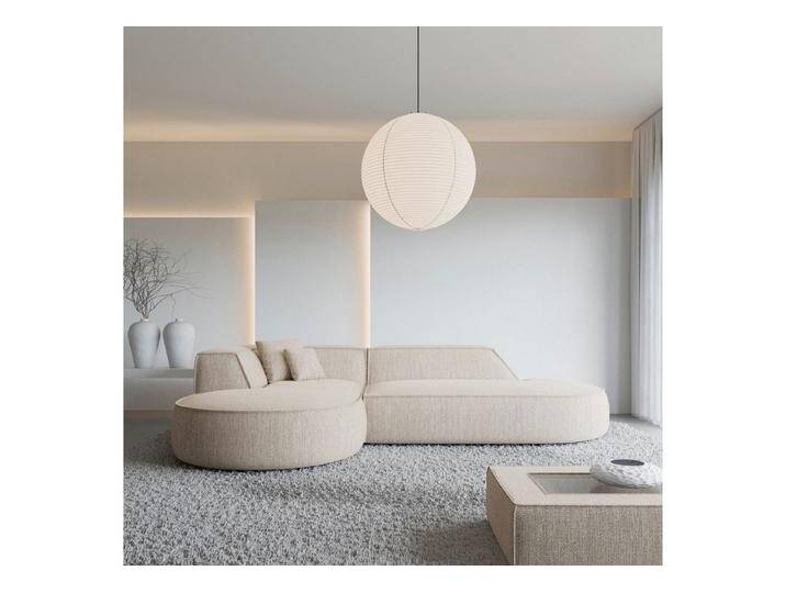 Sofa Dreams Ecksofa Monterola L Form Lounge Designer Sofa, mit Strukturstoff Bezug in Beige, Ausrichtung Ecke links, beige, Webstoff-Beige von sofa-dreams