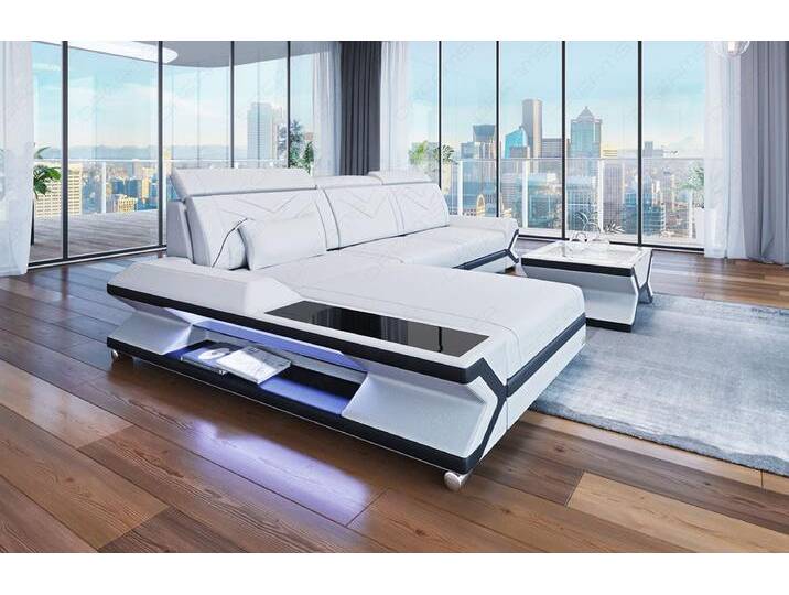 Sofa Dreams Ecksofa Napoli L Form Mini Leder, Designersofa, 4-Sitzer, Couch, USB-Anschluss, LED-Beleuchtung, Ottomane, Armlehne, schwarz Sofa Dreams Ecksofa Napoli L Form Mini Leder, Designersofa, 4-Sitzer, Couch, USB-Anschluss, LED-Beleuchtung, Ottomane, Armlehne, schwarz von sofa-dreams
