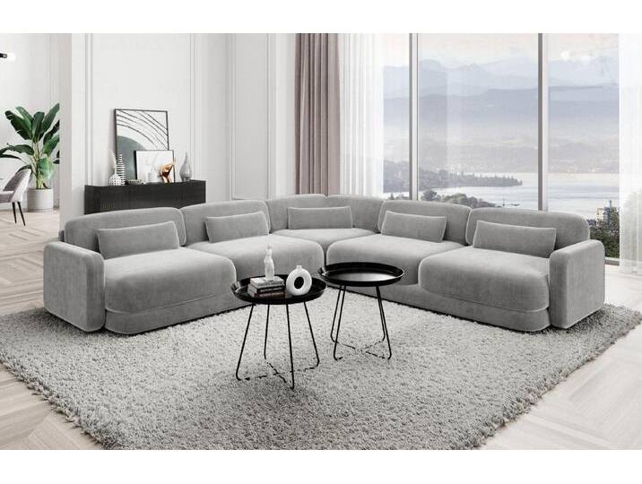 Sofa Dreams Ecksofa Polster Ecksofa Stoff Modern Eck Couch Eckcouch Valencia L Form, Loungesofa, grau, Hellgrau Sofa Dreams Ecksofa Polster Ecksofa Stoff Modern Eck Couch Eckcouch Valencia L Form, Loungesofa, grau, Hellgrau von sofa-dreams