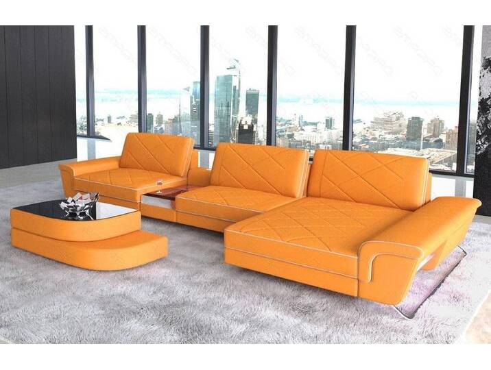 Sofa Dreams Ecksofa Polstersofa Stoff Couch Bari L Form Stoffsofa, Mikrofaser, mit LED, Stauraum, USB_Anschluss, Stauraum, Designersofa, orange Sofa Dreams Ecksofa Polstersofa Stoff Couch Bari L Form Stoffsofa, Mikrofaser, mit LED, Stauraum, USB_Anschluss, Stauraum, Designersofa, orange von sofa-dreams