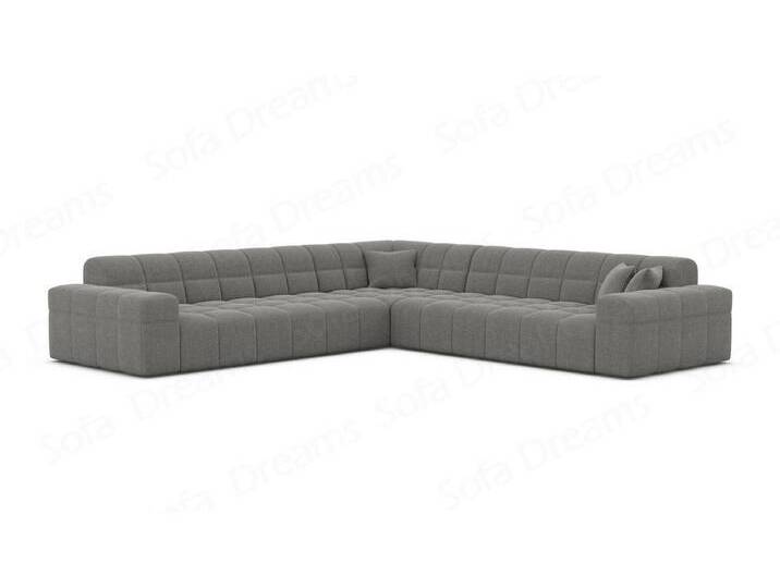 Sofa Dreams Ecksofa Polsterstoff Ecksofa Samt Modern Eckcouch Ibiza L Form Samtsofa Sofa, Loungesofa, grau, Dunkelgrau-Webstoff von sofa-dreams