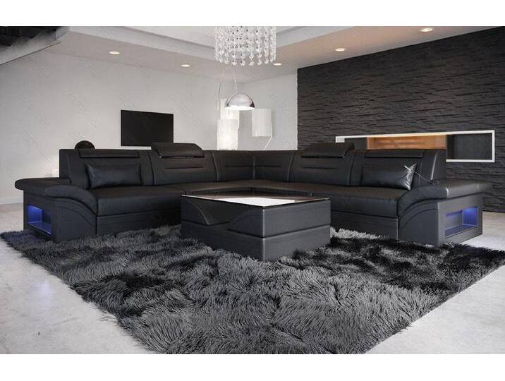 Sofa Dreams Ecksofa Sofa Leder Brianza L Form Ledersofa, Couch, mit LED, Designersofa, schwarz, Mit Bettfunktion-RGB-LED-Beleuchtung, schwarz Sofa Dreams Ecksofa Sofa Leder Brianza L Form Ledersofa, Couch, mit LED, Designersofa, schwarz, Mit Bettfunktion-RGB-LED-Beleuchtung, schwarz von sofa-dreams