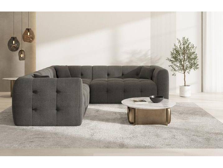 Sofa Dreams Ecksofa Sofa Polsterstoff Eckcouch Samt Lounge Couch Sevilla L Form, Chesterfield Design, Anthrazit-Webstoff Sofa Dreams Ecksofa Sofa Polsterstoff Eckcouch Samt Lounge Couch Sevilla L Form, Chesterfield Design, Anthrazit-Webstoff von sofa-dreams