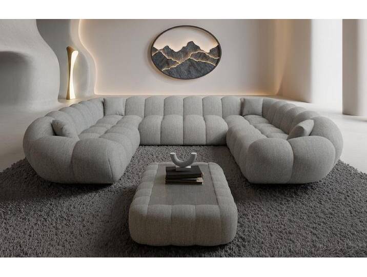 Sofa Dreams Loungesofa Maleron XXL Panorama Design Couch, 6-Sitzer, Polster Wohnlandschaft, Strukturstoff Bezug in Hellgrau, grau, Webstoff-Hellgrau Sofa Dreams Loungesofa Maleron XXL Panorama Design Couch, 6-Sitzer, Polster Wohnlandschaft, Strukturstoff Bezug in Hellgrau, grau, Webstoff-Hellgrau von sofa-dreams