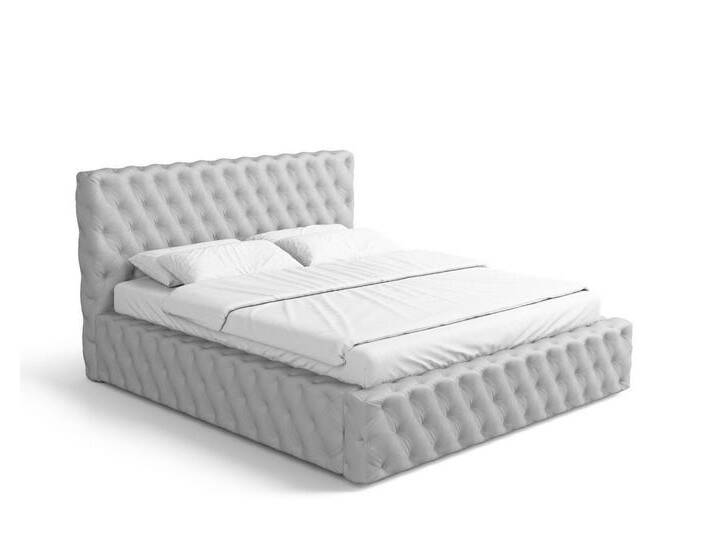 Sofa Dreams Polsterbett Navidad (Designerbett), Komplettbett Bett mit Bettkasten, inklusive Matratze und Topper, grau, Hellgrau von sofa-dreams